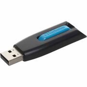 Verbatim Store 'n' Go V3 USB Drive - 16 GB - USB 3.2 (Gen 1) Type A - Blue, Black - Lifetime Warranty - 1 Each VER49176