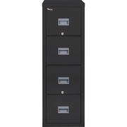 FireKing Patriot Series 4-Drawer Vertical Fire Files - 17.8" Width x 31.6" Depth x 52.8" Height - 4 x Drawer(s) for File - Letter - Vertical - Fire Proof, Impact Resistant, Locking Drawer, Scratch Resistant, Recessed Handle, Ball Bearing Slide - Black - G FIR4P1831CBL