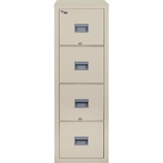FireKing Patriot Series 4-Drawer Vertical Fire Files - 17.7" Width x 31.6" Depth x 52.8" Height - 4 x Drawer(s) for File - Letter - Vertical - Fire Proof, Impact Resistant, Locking Drawer, Scratch Resistant, Recessed Handle, Ball Bearing Slide - Parchment FIR4P1831CPA