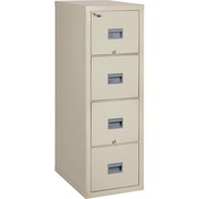 FireKing Patriot Series 4-Drawer Vertical Fire Files - 20.8" Width x 31.6" Depth x 52.8" Height - 4 x Drawer(s) for File - Legal - Vertical - Fire Proof, Impact Resistant, Locking Drawer, Scratch Resistant, Recessed Handle, Ball Bearing Slide - Parchment  FIR4P2131CPA