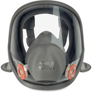 3M 6900 Full Facepiece Reusable Respirator - Particulate, Gases, Vapor, Debris Protection - Thermoplastic Elastomer (TPE), Thermoplastic Elastomer (TPE) - Black, Gray - Lightweight, Comfortable, Lens, Durable, Exhalation Valve - 1 Each MMM6900