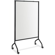 Safco Impromptu Magnetic Whiteboard Screens - White Surface - Black Steel Frame - Rectangle - Magnetic - Marker Tray, Casters - Assembly Required - 1 Each SAF8511BL