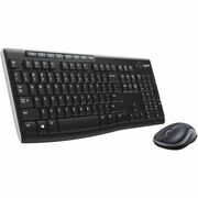 Logitech Wireless Combo MK270 - USB Wireless RF 2.40 GHz Keyboard - English - Black - USB Wireless RF Mouse - Optical - 3 Button - Scroll Wheel - Black - Multimedia, Internet Key, Email, Play/Pause, Volume Control, On/Off Switch Hot Key(s) - AA, AAA - Com LOG920004536