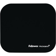 Fellowes Microban Mouse Pad - 8" Height x 9" Width x 0.13" Depth - Black - Rubber - Tear Resistant, Wear Resistant, Skid Proof - 1 Each - TAA Compliant FEL5933901