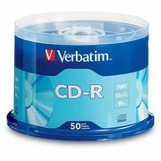 Verbatim 94691 CD Recordable Media - CD-R - 52x - 700 MB - 50 / Pack - 120mm - Single-layer Layers - 1.33 Hour Maximum Recording Time VER94691