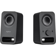 Logitech Multimedia Speakers Z150 with Clear Stereo Sound (Midnight Black, 3W RMS) - Headphone - 2 LOG980000802
