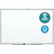 Quartet Classic Magnetic Whiteboard - 24" (2 ft) Width x 18" (1.5 ft) Height - White Painted Steel Surface - Silver Aluminum Frame - Horizontal/Vertical - Magnetic - 1 Each QRTSM531