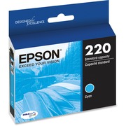 Epson DURABrite Ultra 220 Original Standard Yield Inkjet Ink Cartridge - Cyan - 1 Each - 165 Pages EPST220220S