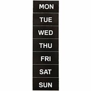 MasterVision Magnetic Weekday Calendar Characters - Skill Learning: Name of Days - Magnetic - 1" Height x 2" Width - Black - 7 / Pack BVCFM1007
