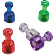 Officemate Push Pin Magnets - Translucent - 10 / Pack - Assorted OIC92515