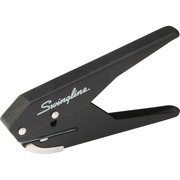 Swingline Low-Force 1-Hole Punch - 1 Punch Head(s) - 20 Sheet - 9/32" Punch Size - Black SWI74017