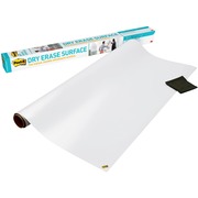 Post-it&reg; Self-Stick Dry-Erase Film Surface - White Surface - 36" (3 ft) Width x 48" (4 ft) Length - White Film - Rectangle - Flexible, Stain Resistant, Self-stick - 1 / Pack MMMDEF4X3