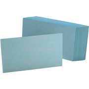Oxford Colored Blank Index Cards - 100 Sheets - Plain - 3" x 5" Sheet Size - Blue Paper - Durable - 100 / Pack OXF7320BLU