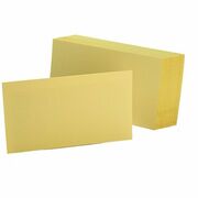 Oxford Colored Blank Index Cards - 100 Sheets - Plain - 3" x 5" Sheet Size - Canary Paper - Durable - Recycled - 100 / Pack OXF7320CAN