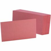 Oxford Colored Blank Index Cards - 100 Sheets - Plain - 3" x 5" Sheet Size - Cherry Paper - Durable - 100 / Pack OXF7320CHE