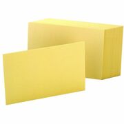 Oxford Colored Blank Index Cards - 100 Sheets - Plain - 4" x 6" Sheet Size - Canary Paper - Durable - 100 / Pack OXF7420CAN