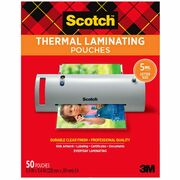 Scotch Thermal Laminating Pouches - Laminating Pouch/Sheet Size: 8.90" Width x 11.40" Length x 5 mil Thickness - Glossy - for Photo, Document, Schedule, Presentation, Phone List, Certificate, Sign, Award, Calendar, Artwork - Double Sided, Photo-safe - Cle MMMTP585450