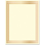 Geographics Traditional Award Certificates - 24 lb Basis Weight - 8.5" Width - Laser, Inkjet Compatible - Gold - 100 / Pack GEO47833