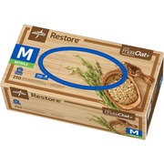 Medline Restore Nitrile Exam Gloves with Oatmeal - 9.50" Glove Length - Medium Size - For Right/Left Hand - Off White - Latex-free, Allergen-free, Textured Fingertip, Non-sterile - 250 / Box MIIOAT6802