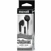 Maxell Jelleez JELM-BK Earset - Stereo - Wired - 20 Hz to 23 kHz - Earbud - Binaural - Outer-ear - 4 ft Cable - Black MAX191569