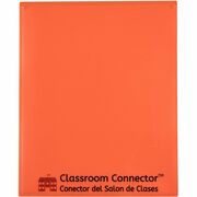 C-Line Classroom Connector Letter Report Cover - 8 1/2" x 11" - 2 Internal Pocket(s) - Orange - 25 / Box CLI32002