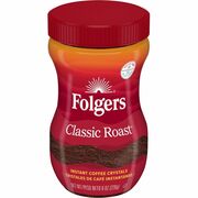 Folgers&reg; Instant Classic Roast Coffee - Regular, Regular - Classic - 8 oz Per Jar - Instant - Mountain Grown - 1 Each FOL20629