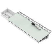 Quartet Glass Dry-Erase Desktop Computer Pad - 18" (1.5 ft) Width x 6" (0.5 ft) Height - White Glass Surface - Rectangle - Horizontal - 1 Each QRTGDP186