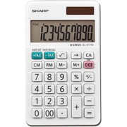 Sharp Calculators EL-377WB 10-Digit Professional Handheld Calculator - Sign Change, Auto Power Off - 10 Digits - LCD - 0.3" Height x 2.8" Width x 4.8" Depth - White - Handheld - 1 Each SHREL377WB