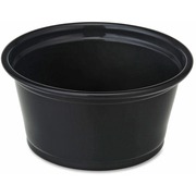 Genuine Joe 2 oz Portion Cups - 2 fl oz - Black - Polystyrene - 50/Bag - 50 / Carton GJO19066