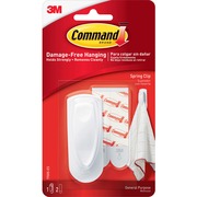 Command Spring Clip - 8 oz (226.8 g) Capacity - Plastic - White - 1 / Pack MMM17005ES