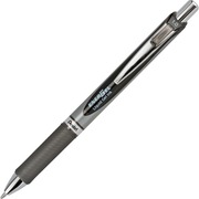 EnerGel EnerGel RTX Liquid Gel Pens - 1 mm Bold Pen Point - Refillable - Retractable - Black Ink - Gray Barrel - 1 Each PENBL80A