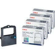 Oki Dot Matrix Ribbon Cartridge - Black - 4 / Bundle - 3 Million Characters OKI52102001BD