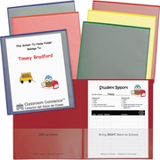 C-Line Classroom Connector Pocket Folder - 2 Internal Pocket(s) - Red, Orange, Yellow, Green, Blue, Purple - 6 / Pack CLI32010