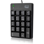 Adesso USB Spill Resistant 18-Key Numeric Keypad - Cable Connectivity - USB Interface - 18 Key(s) - Windows 10, Windows 8, Windows 7 - English (US) - Computer - PC - Membrane Keyswitch - Black ADEAKB601UB