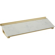 Quartet Glass Dry-Erase Desktop Computer Pad - 6" (0.5 ft) Width x 18" (1.5 ft) Height - Marble Glass Surface - Rectangle - Horizontal - Desktop - 1 Each QRTGDP186M