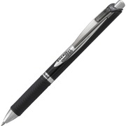 EnerGel Retractable Gel Roller Pen - 0.7 mm Pen Point - Retractable - Black Ink - Gel-based - Black Barrel - Metal Tip - 1 Each PENBLP77A