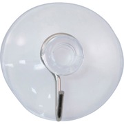 Advantus Metal Hook Suction Cup - 1" Height x 1.6" Width - for Glass, Tile, Metal, Kitchen, Classroom, Office - Metal - Clear - 25 / Box AVT91031