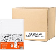 Roaring Spring Whitelines Engineering Pad - 80 Sheets - 160 Pages - Printed - Glued - Both Side Ruling Surface - 3 Hole(s) - 20 lb Basis Weight - 75 g/m&#178; Grammage - 11" x 8 1/2" Sheet Size - 0.38" Height x 8.5" Width x 11" Length - Gray Paper - Orang ROA17030CS