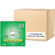 Roaring Spring Kid's Spiral Art Sketch Book - 40 Sheets - 80 Pages - Plain - Spiral Bound - Plain Front Ruling - 20 lb Basis Weight - 75 g/m&#178; Grammage - 9" x 9" Sheet Size - 0.25" Height x 9" Width x 9" Length - White Paper - Green Kids Chipboard Cov ROA52509CS