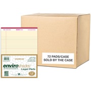 Roaring Spring EnviroShades Colored Legal Pad - 50 Sheets - 100 Pages - Printed - Stapled/Tapebound - Both Side Ruling Surface - Double Line Red Margin - 15 lb Basis Weight - 56 g/m&#178; Grammage - 11 3/4" x 8 1/2" Sheet Size - 2.25" Height x 8.5" Width  ROA74130CS