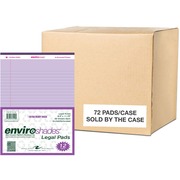 Roaring Spring EnviroShades Colored Legal Pad - 50 Sheets - 100 Pages - Printed - Stapled/Tapebound - Both Side Ruling Surface - Double Line Red Margin - 15 lb Basis Weight - 56 g/m&#178; Grammage - 11 3/4" x 8 1/2" Sheet Size - 2.25" Height x 8.5" Width  ROA74140CS