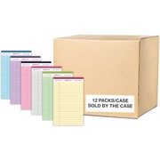 Roaring Spring Enviroshades Jr. Legal Pad - 50 Sheets - 100 Pages - Printed - Stapled/Tapebound - Both Side Ruling Surface - Double Line Red Margin - 15 lb Basis Weight - 56 g/m&#178; Grammage - 8" x 5" Sheet Size - 1.13" Height x 5" Width x 8" Length - O ROA74220CS