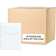 Roaring Spring Gummed Writing Pad - 50 Sheets - 100 Pages - Printed - Glued - Both Side Ruling Surface - Red Margin - 3 Hole(s) - 15 lb Basis Weight - 56 g/m&#178; Grammage - 11" x 8 1/2" Sheet Size - 0.25" Height x 8.5" Width x 11" Length - White Paper - ROA95139CS