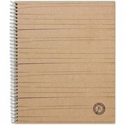 Universal Notebook - 1 Subject(s) - 100 Sheets - Spiral - Medium Ruled, College Ruled Front Ruling - 15 lb Basis Weight - 11" Height x 8.5" Width - White Paper - Brown Kraft Cover UNV66208