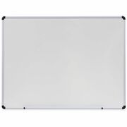 Universal Dry Erase Board - 48" (4 ft) Width x 36" (3 ft) Height - White Melamine Surface - Satin Aluminum Frame - 1 Each UNV43724