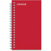 Universal Wirebound Memo Book, Narrow Rule, Red Cover, (50) 5 x 3 Sheets, 12/Pack - 1 Subject(s) - 50 Sheets - Spiral - Narrow Ruled Front Ruling - 16 lb Basis Weight - 5" Height x 3" Width - White Paper - Orange Cover - 12 / Pack UNV20453