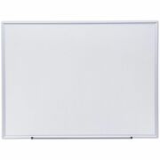 Universal Deluxe Melamine Dry Erase Board, 48" x 36" , White Surface, Satin Aluminum Frame - 48" (4 ft) Width x 36" (3 ft) Height - White Melamine Surface - Satin Aluminum Frame - 1 Each UNV44636
