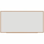 Universal Dry Erase Board - 96" (8 ft) Width x 48" (4 ft) Height - White Melamine Surface - Oak Medium Density Fiber (MDF) Frame - 1 Each UNV43620