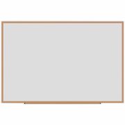 Universal Dry Erase Board - 72" (6 ft) Width x 48" (4 ft) Height - White Melamine Surface - Oak Medium Density Fiber (MDF) Frame - 1 Each UNV43621