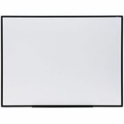 Universal Dry Erase Board - 48" (4 ft) Width x 36" (3 ft) Height - White Melamine Surface - Black Anodized Aluminum Frame - 1 Each UNV43629